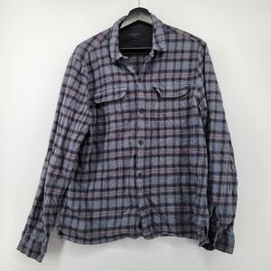 All Saints Plaid Button-Up Shirt cotton Size Small